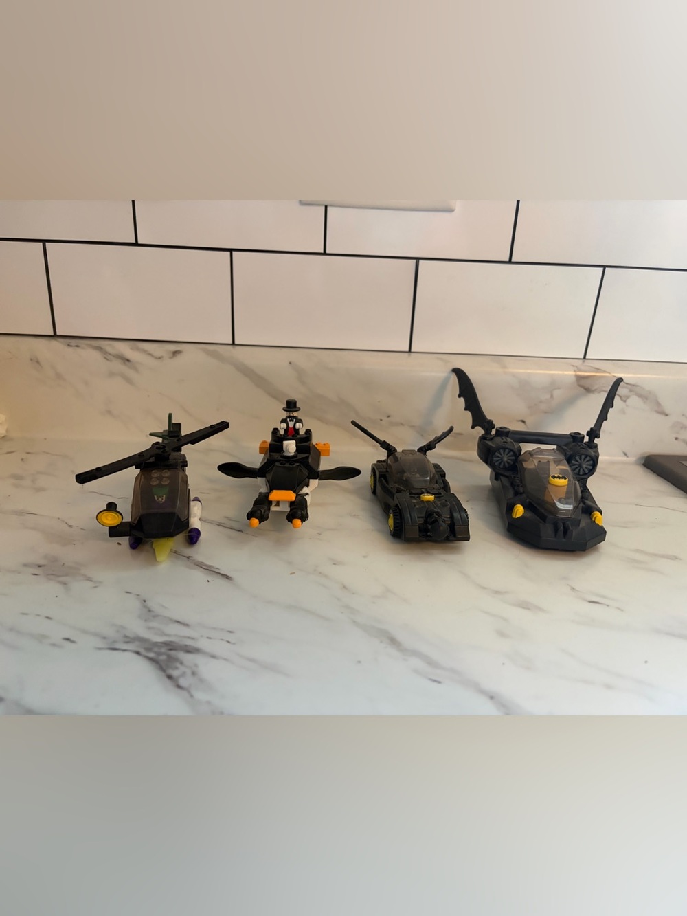 2008 Mcdonalds Lego Batman, Penguin  Joker Mini Vehicle Set - vintage